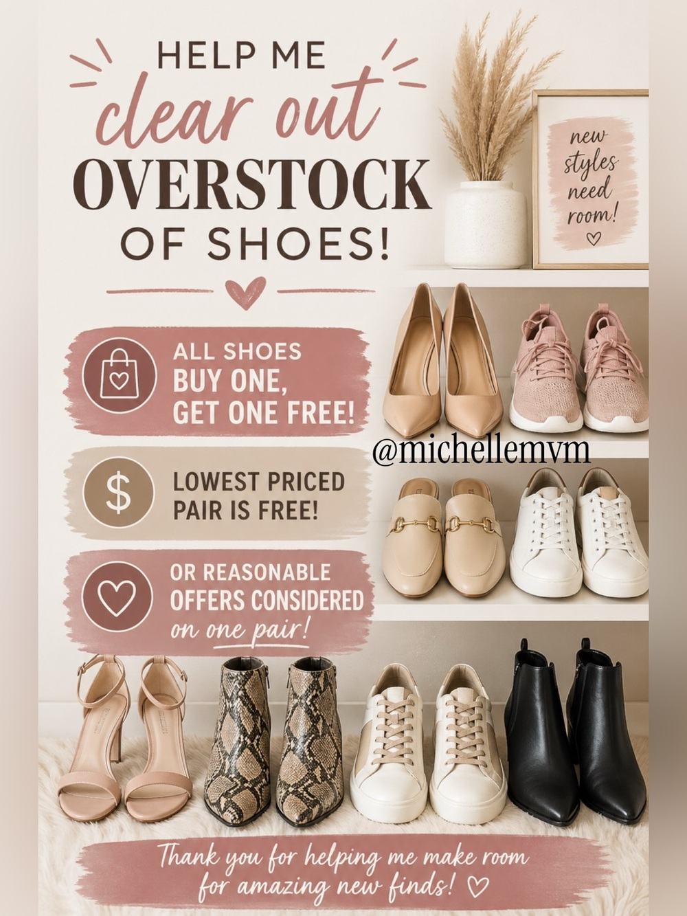 🚨 BOGO ALL SHOES 🚨 Buy 1 Get 1 FREE | Closet Clear Out